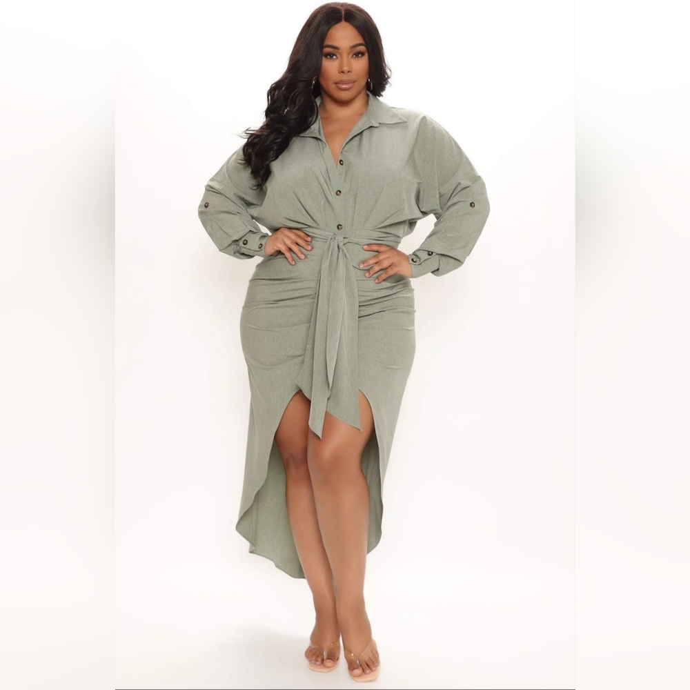 Fashion Nova Clara Maxi Shirt Dress